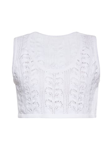 Swirly Damen Crop-Top in Weiss