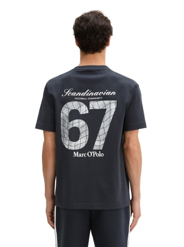 Marc O'Polo MOP Club '67  Football T-Shirt, Heavy Jersey, Oversize in Dark Navy
