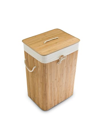 relaxdays 2 x Wäschekorb in Natur - (B)43,5 x (H)65,5 x (T)33,5 cm