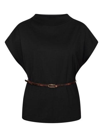Zero Kurzarm-Shirt mit Gürtel in Black Beauty