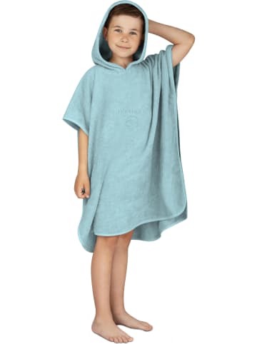 normani Badeponcho aus Bio-Baumwolle für Kinder in Hellblau
