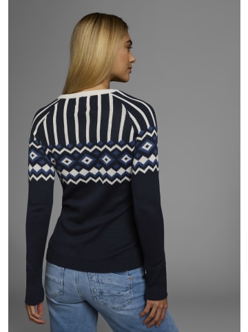 AJC Jacquardpullover in marine-hellblau-offwhite