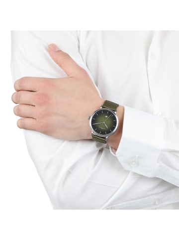 s.Oliver Quarzuhr Nylon, Edelstahl in silber