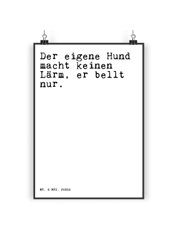 Mr. & Mrs. Panda Poster Der eigene Hund macht... mit Spruch in Weiß