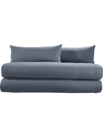 Erwin Müller Seersucker Bettwäsche Sparpaket 4-teilig Wertingen in anthrazit