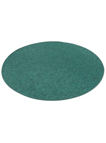 Snapstyle Velours-Teppich Strong Rund in petrol