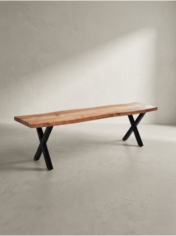 KADIMA DESIGN Esszimmerbank 120x40x45,5 cm Massivholz / Metall mit