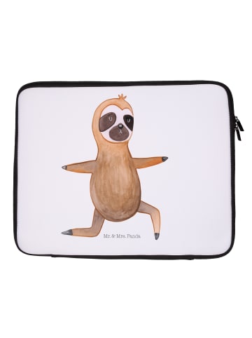 Mr. & Mrs. Panda Notebook Tasche Faultier Yoga ohne Spruch in Weiß