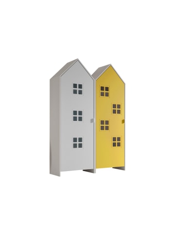 58 aufm Kessel REGALSCHRANK Set Kania 115x37x171 MDF+Holzwerkstoff Weiß /Bunt