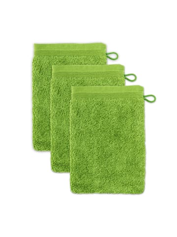 Möve Waschhandschuh Superwuschel 3er Pack in peridot