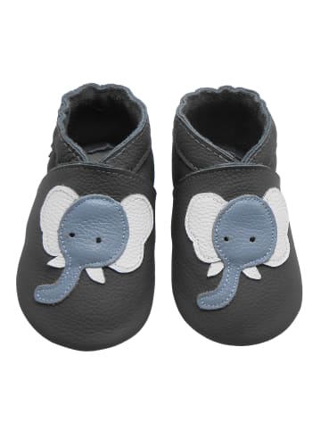 Basrakids Baby Krabbelschuhe aus Leder, weiche Lauflernschuhe mit rutschfester Sohle 