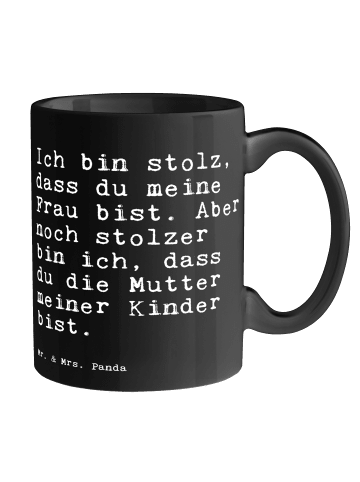 Mr. & Mrs. Panda Tasse Ich bin stolz, dass... mit Spruch in Schwarz