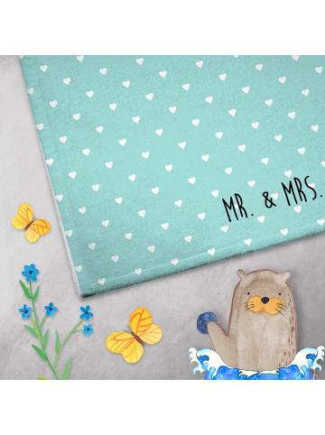 Mr. & Mrs. Panda Kinderhandtuch Fuchs Gitarre ohne Spruch in Türkis Pastell