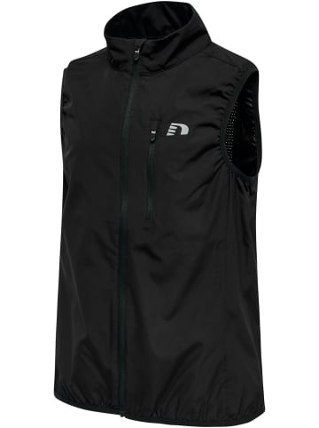 Newline Reißverschluss Vest Reflektierend Logo Kids Core Kinder in BLACK