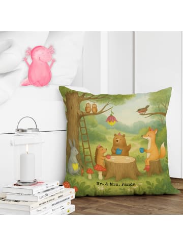 Mr. & Mrs. Panda kuschelkissen 40x40 Waldtiere Picknick Design o... in Weiß