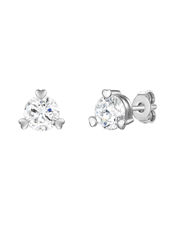 Glanzstücke München Ohrstecker Herz Sterling Silber Zirkonia in silber