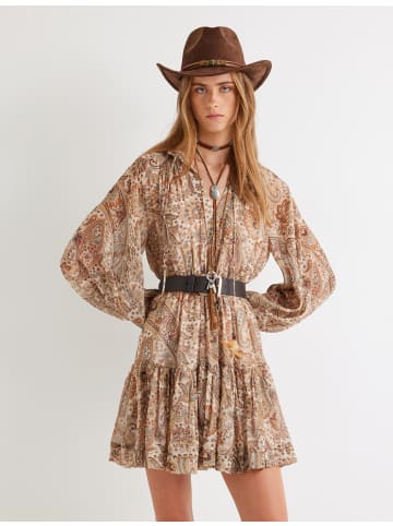 KOTON Kleid in Braun Gemustert