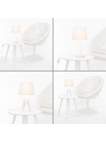 Licht-Erlebnisse Lampenschirm Ø 19.5 x (H)14 cm in EcruEcru