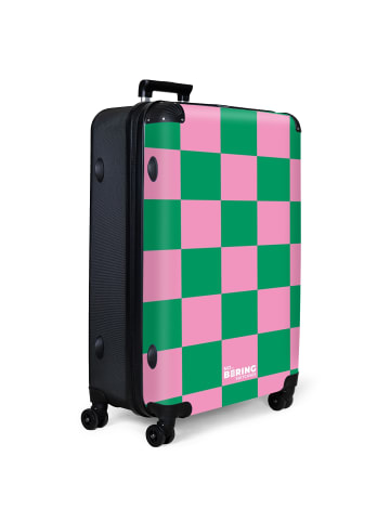 NoBoringSuitCases Suitcase, Koffer, Reisekoffer Quadrate rosa grün