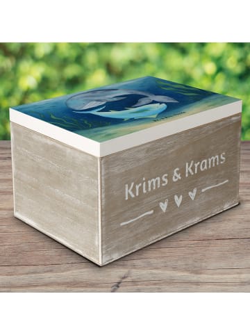 Mr. & Mrs. Panda Kiste Walfisch Thunfisch Design ohne Spruch in Weiß