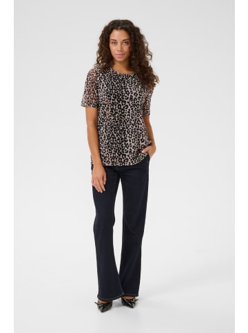 CULTURE Kurzarm-Bluse CUcalli Casual fit in Leopard