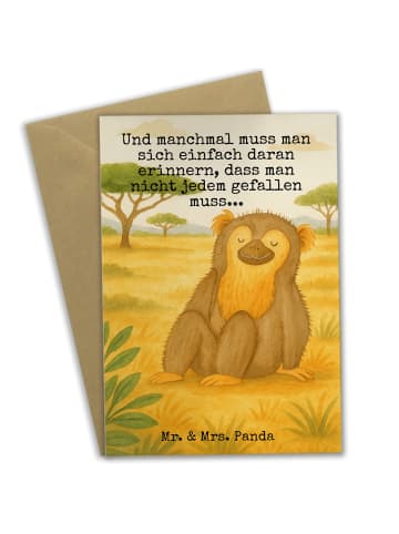 Mr. & Mrs. Panda babykarte Affe Design mit Spruch in Weiß