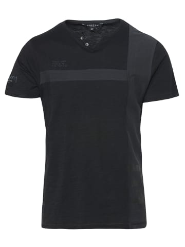 KOROSHI Kurzarm T-Shirt in schwarz