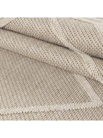 KADIMA DESIGN Teppich Outdoor Waschbar Boho IMST Strapazierfähig OEKO-TEX Balkon in Beige