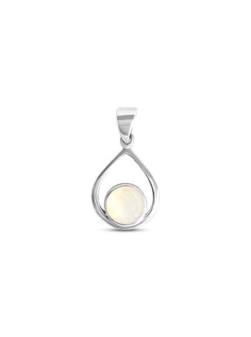 Alexander York Anhänger MUSCHELPERLMUTT weiß in 925 Sterling Silber in silberfarben