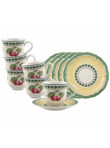 Villeroy & Boch 6er Set Espressotassen mit Untertassen French Garden Fleurence 80 ml in bunt