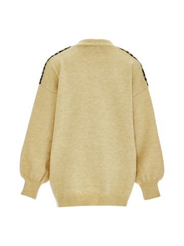 IMANE Damen Strickjacke in Beige