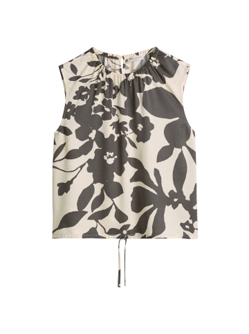 Marc O'Polo Ärmelloses Print-Bluse regular in Dark Grey