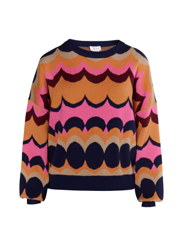 IZIA Damen Pullover in Orange Mehrfarbig