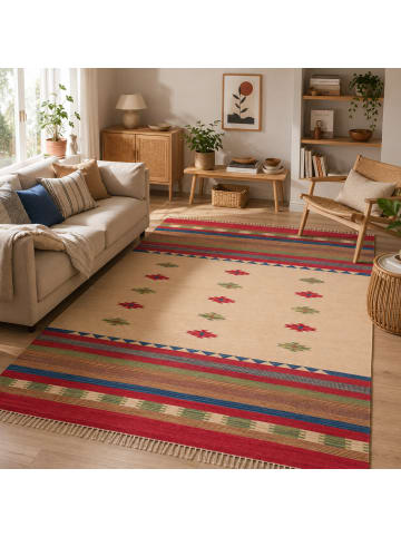 Natur-Teppich Lina in rot