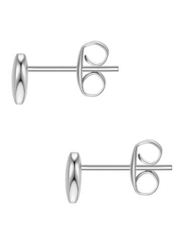 Glanzstücke München Ohrstecker Herz aus Edelstahl in silber
