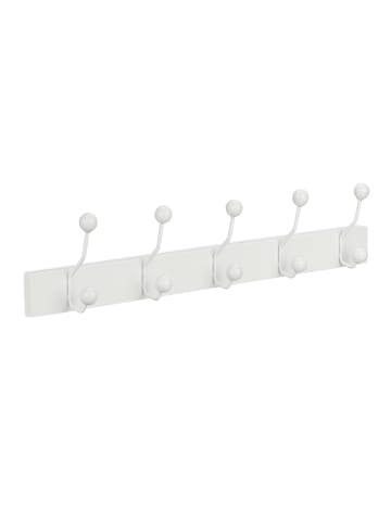 relaxdays Garderobenleiste in Weiß - (B)65 x (H)14 x (T)7 cm