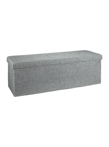 relaxdays Faltbare Sitzbank in Grau - (B)114 x (H)38 x (T)38 cm