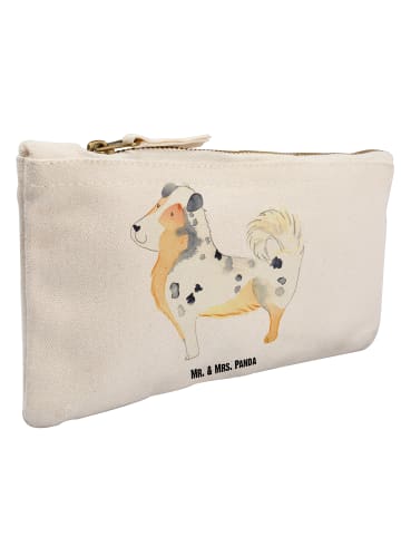 Mr. & Mrs. Panda Kulturtasche Hund Australien Shepherd ohne Spruch in Weiß