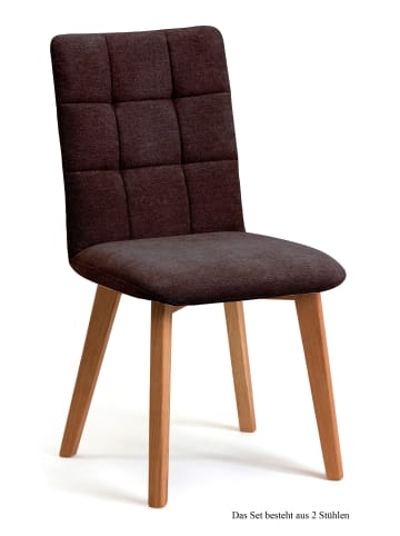 58 aufm Kessel ESSZIMMERSTUHL (2er-Set) Dareen 47x91x60 Eiche geölt/Espresso