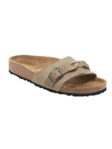 Birkenstock Damen Pantoletten Oita Braided LEOI/LEVE Taupe in Beige