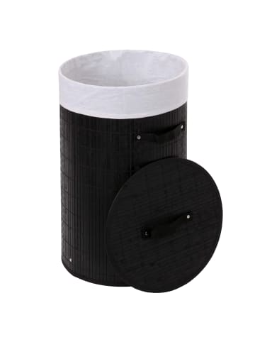 MCW Wäschekorb C21 rund, Schwarz