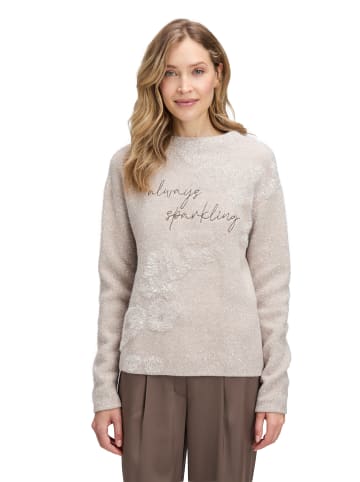 Betty Barclay Strickpullover mit Jacquard in Taupe Melange