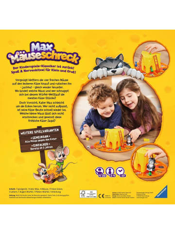 Ravensburger Aktionsspiel Max Mäuseschreck - Kinderspiel ab 4 Jahre 4-99 Jahre in bunt