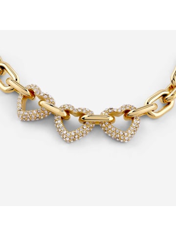 Guess Damen-Armband Multi Pavé Hearts Weiß/Goldfarben