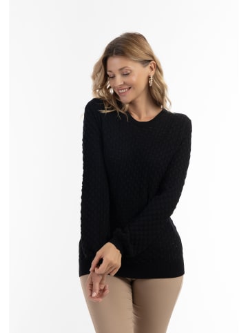 Albee Women Strick Pullover in Schwarz