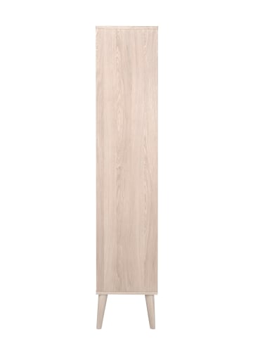 ebuy24 Vitrinenschrank Naila Weiß 80 x 37 cm
