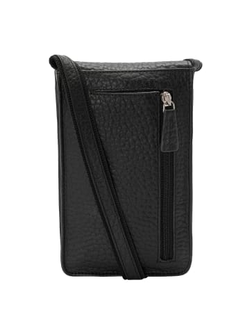 VLD VOi Leather Design Hirsch Magda Handytasche Leder 12 cm in schwarz
