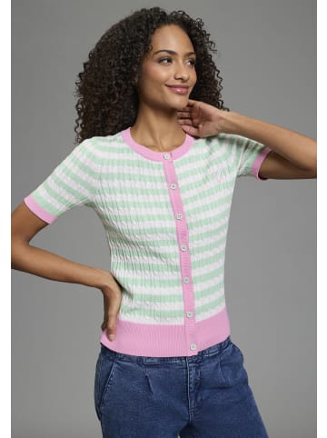 Kangaroos Strickjacke in grün-weiß