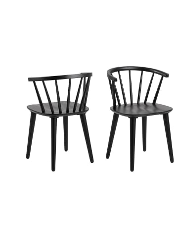 ebuy24 Esszimmerstuhl Ida Schwarz 2er Set