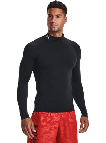 Under Armour Longsleeve "HeatGear Mock Langarm-Oberteil" in Schwarz